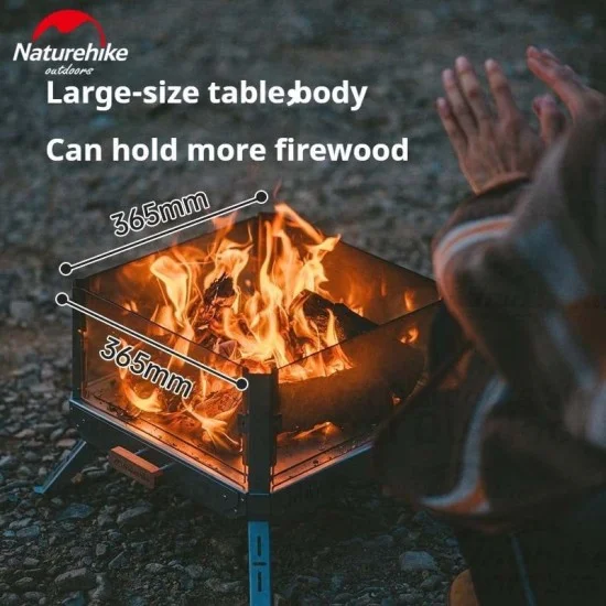 Naturehike Glass Fire Stove - Stainless Steel (47&times;45&times;32)